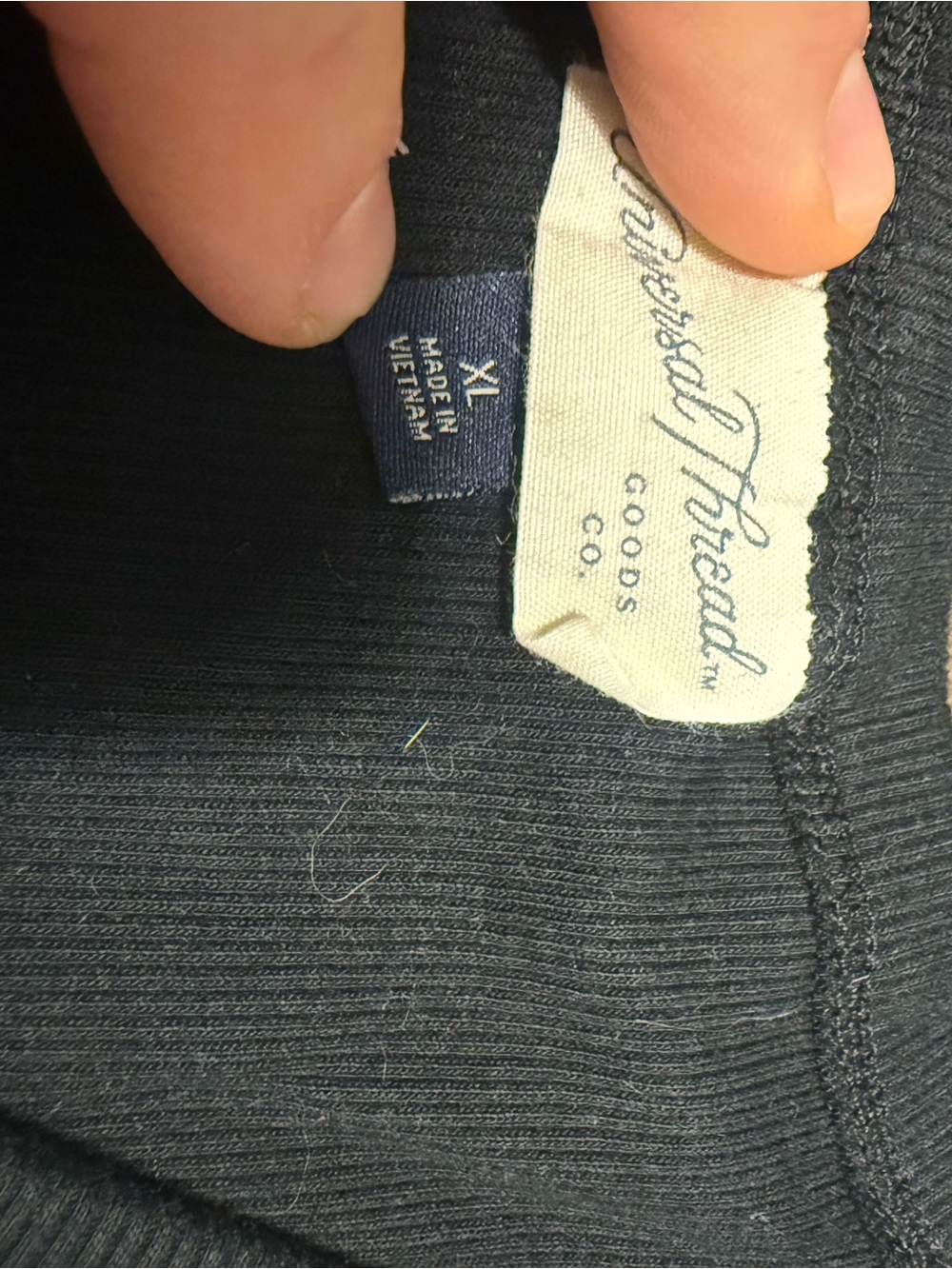 American Threads Black Ribbed Tank Top - Picture 2 of 2